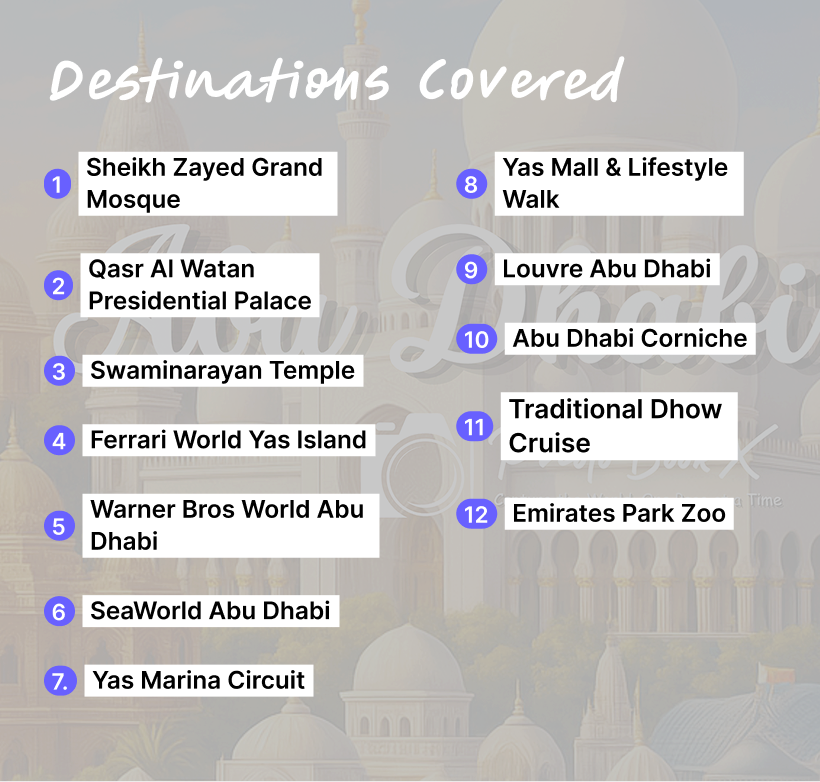 Abu Dhabi, UAE – 12 Destinations