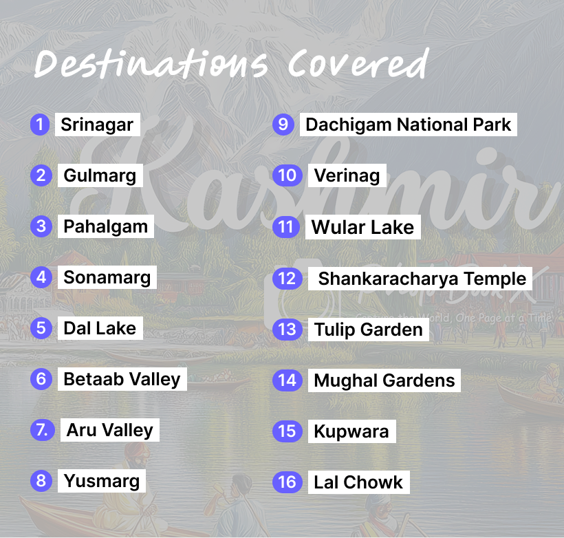 Kashmir - 16 destinations